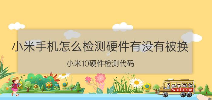 小米手机怎么检测硬件有没有被换 小米10硬件检测代码？